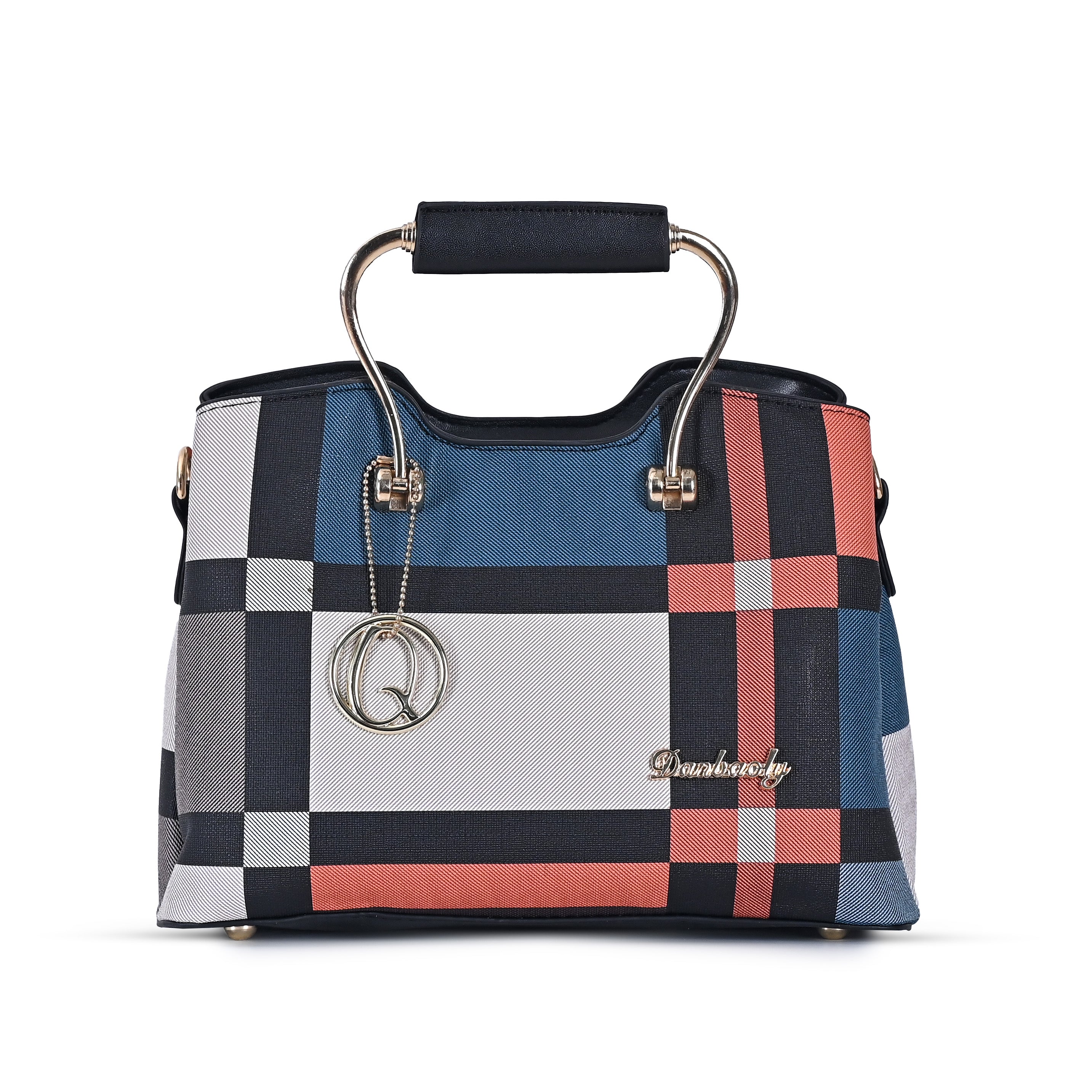 QIARRA Women's Checkered bag, Trendy Handbag, Stylish & Fashionable Check Pattern Purse for Everyday Use VB8102