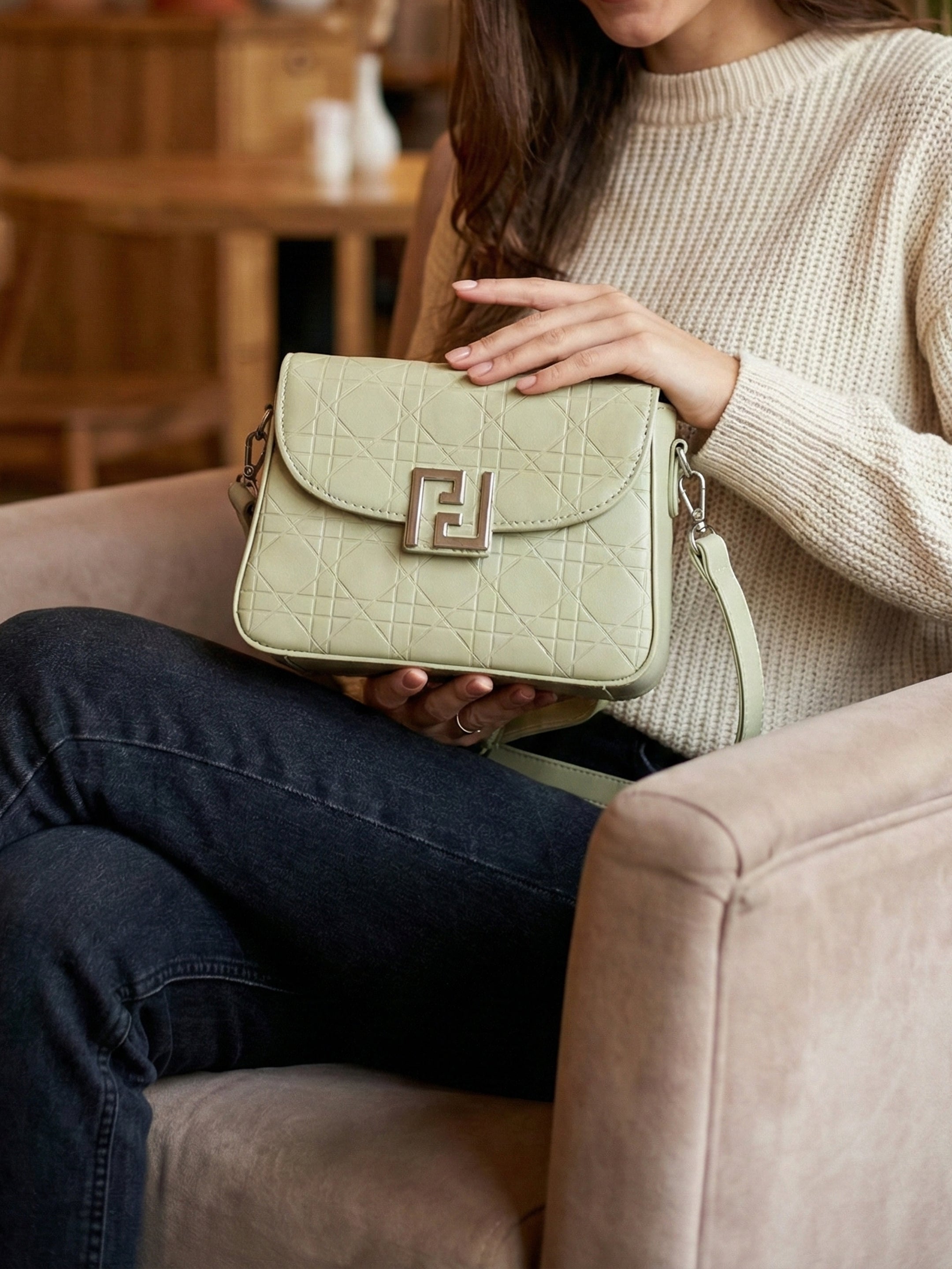 Ajanta Stylish Women’s Sling Purse with Detachable Strap