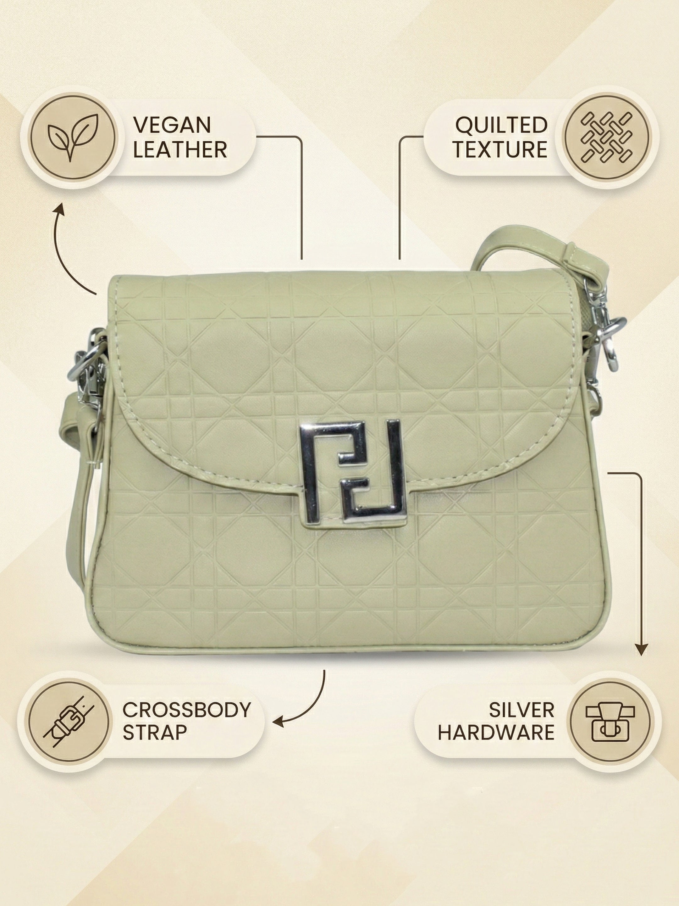 Ajanta Stylish Women’s Sling Purse with Detachable Strap