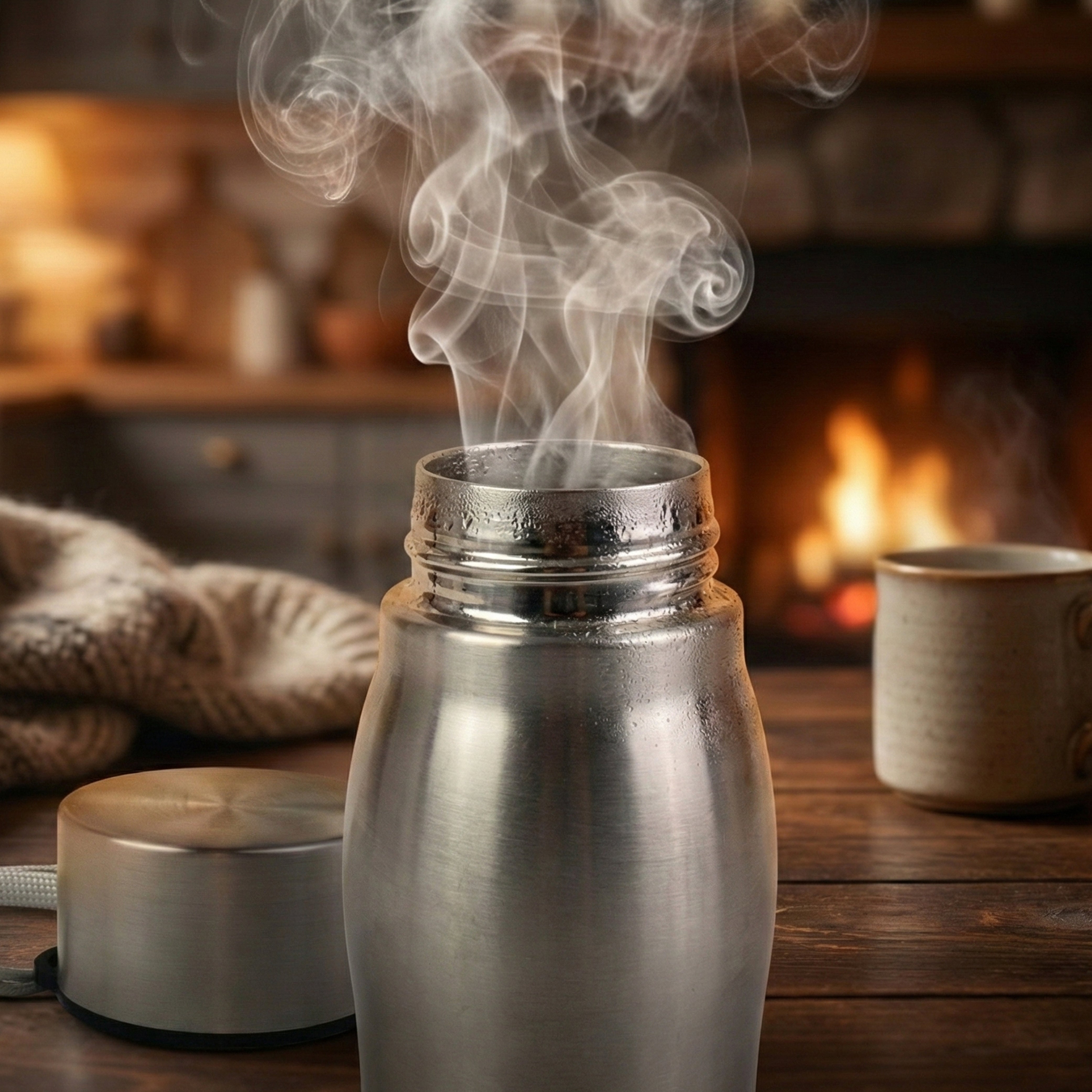 Ajanta Stylish Design 1000ml Stainless Steel Flask | Leakproof Water Bottle with Carry Strap