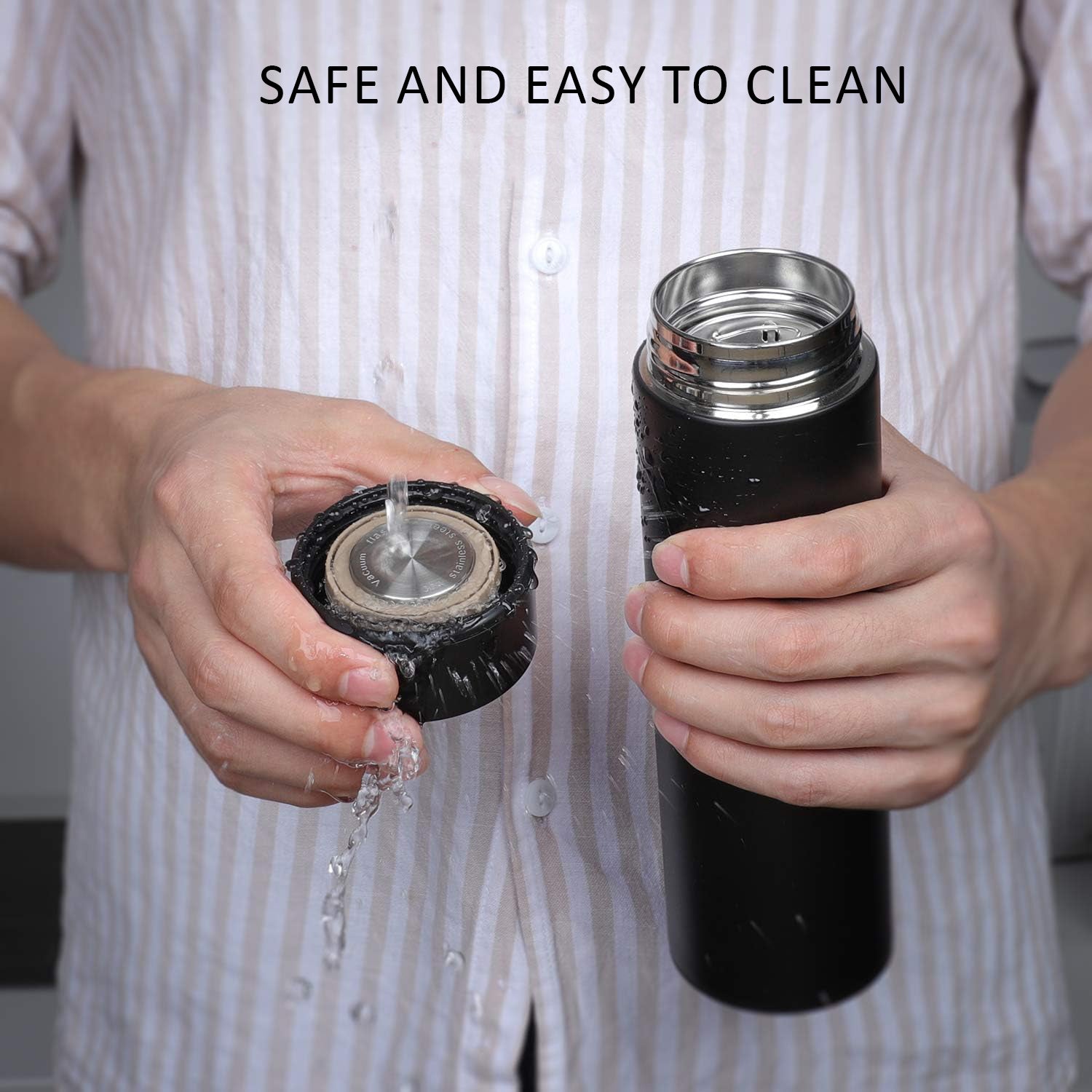 Ajanta Stylish Design 500ml Stainless Steel Vacuum Flask | BPA-Free Leakproof Thermos Bottle with Tea Infuser