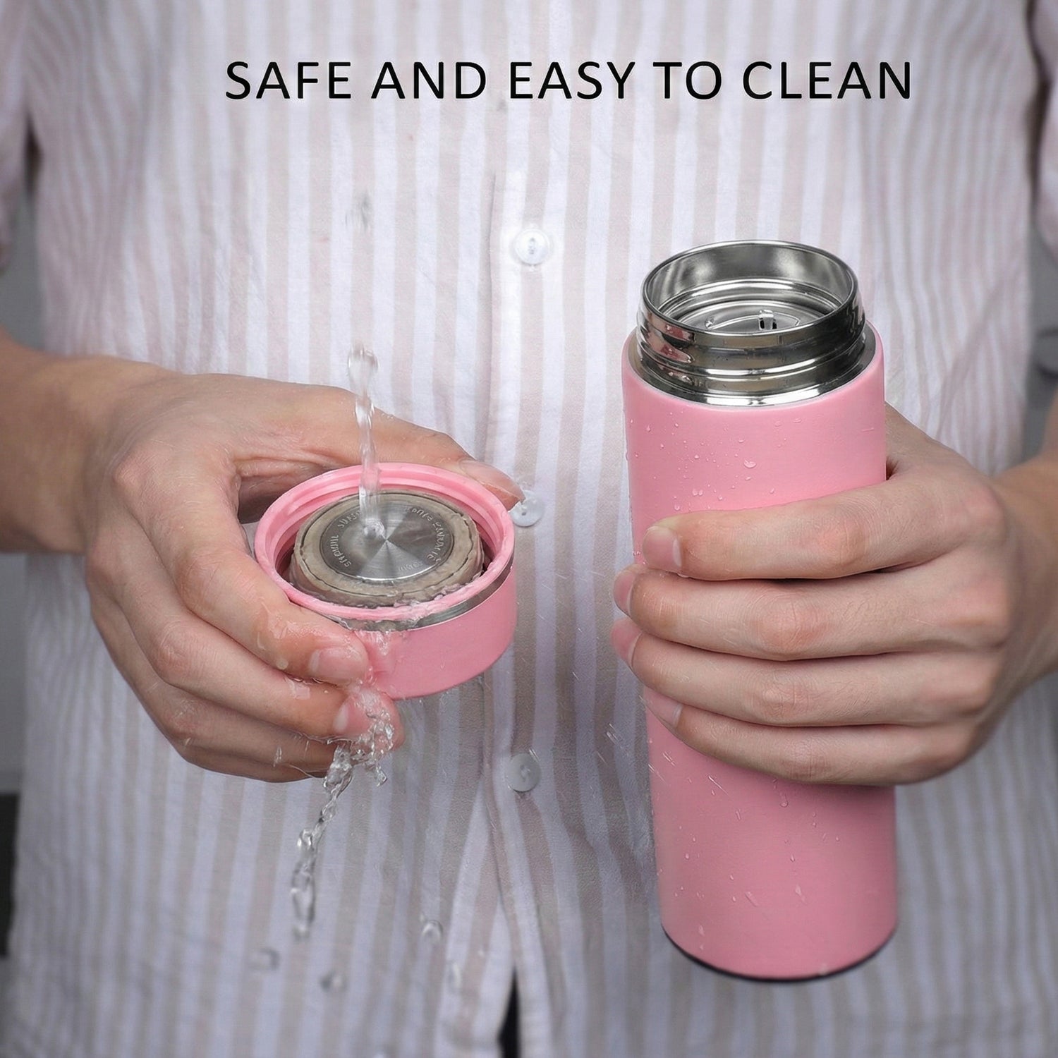 Ajanta 500ml Stainless Steel Vacuum Flask, BPA-Free Leakproof Thermos Bottle with Tea Infuser