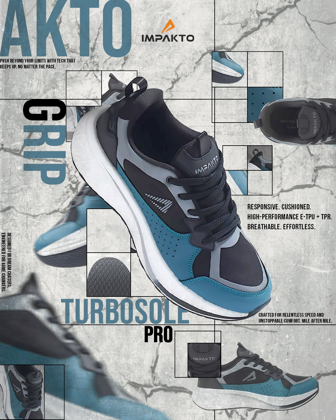 Impakto TurboSole Pro Men's Stylish and Comfortable Running Shoe AS3249