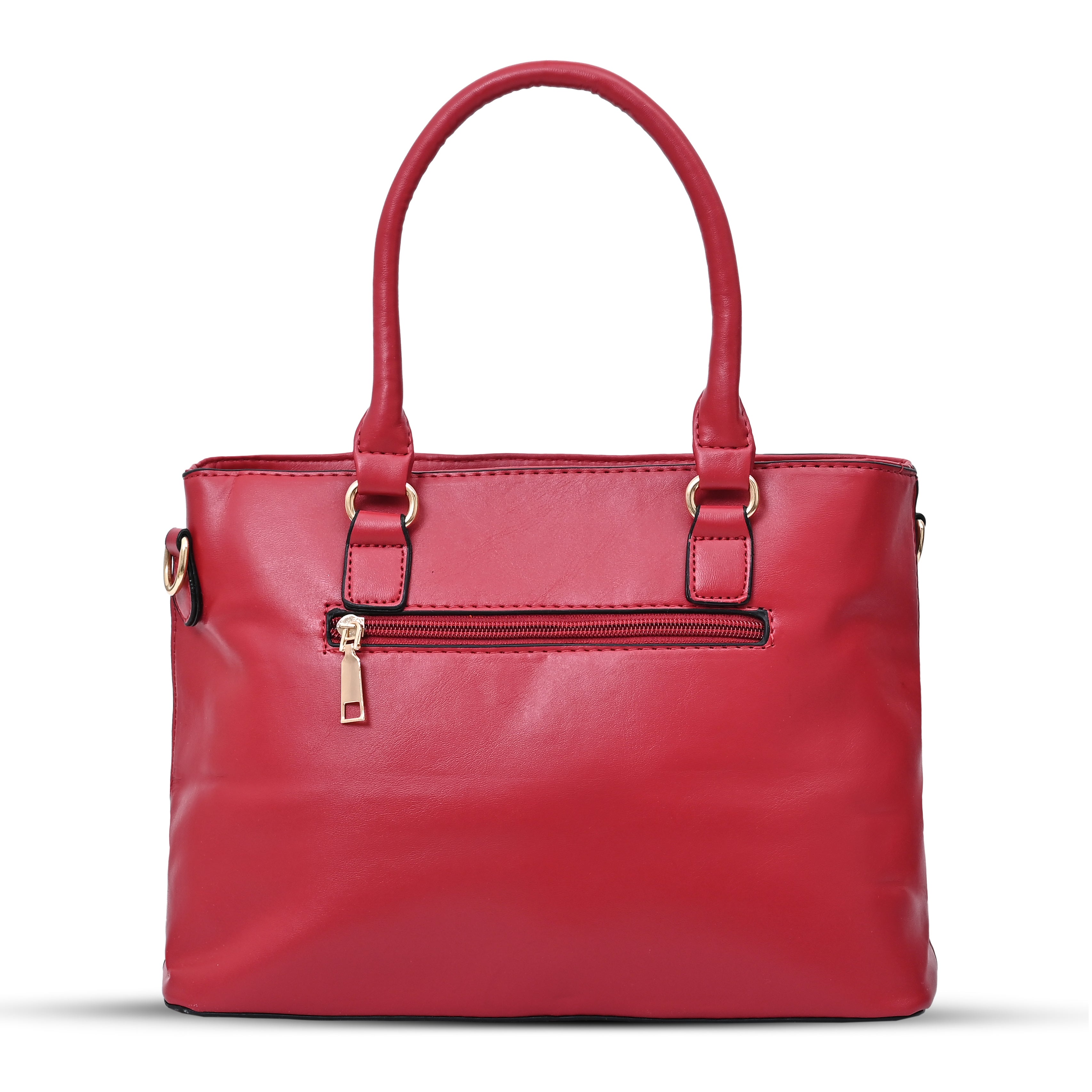 QIARRA Women's Red bag, Premium Zipper Casual Satchel Bag With Simple and Trendy Design VB8069