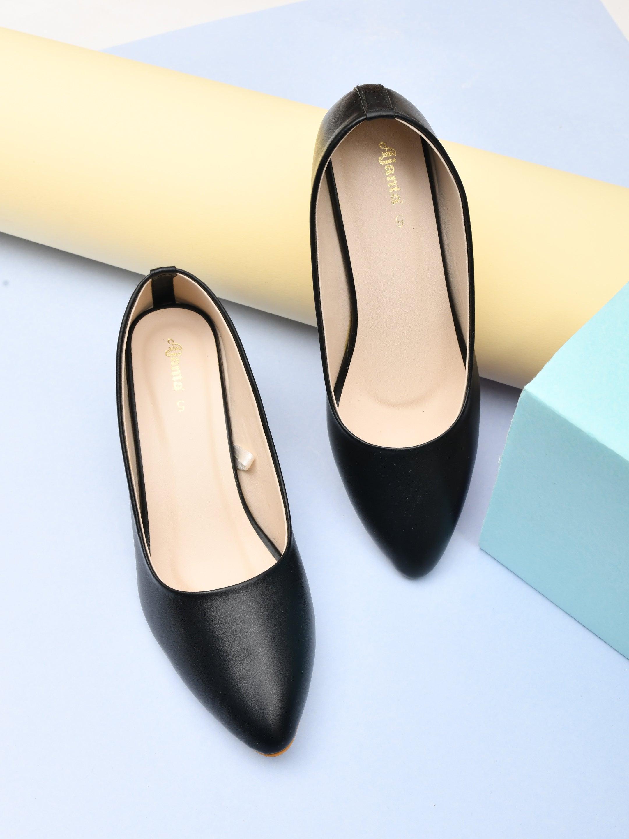 Ajanta Women's Black Synthetic Formal Shoes | Formal Heel Shoes SL0703