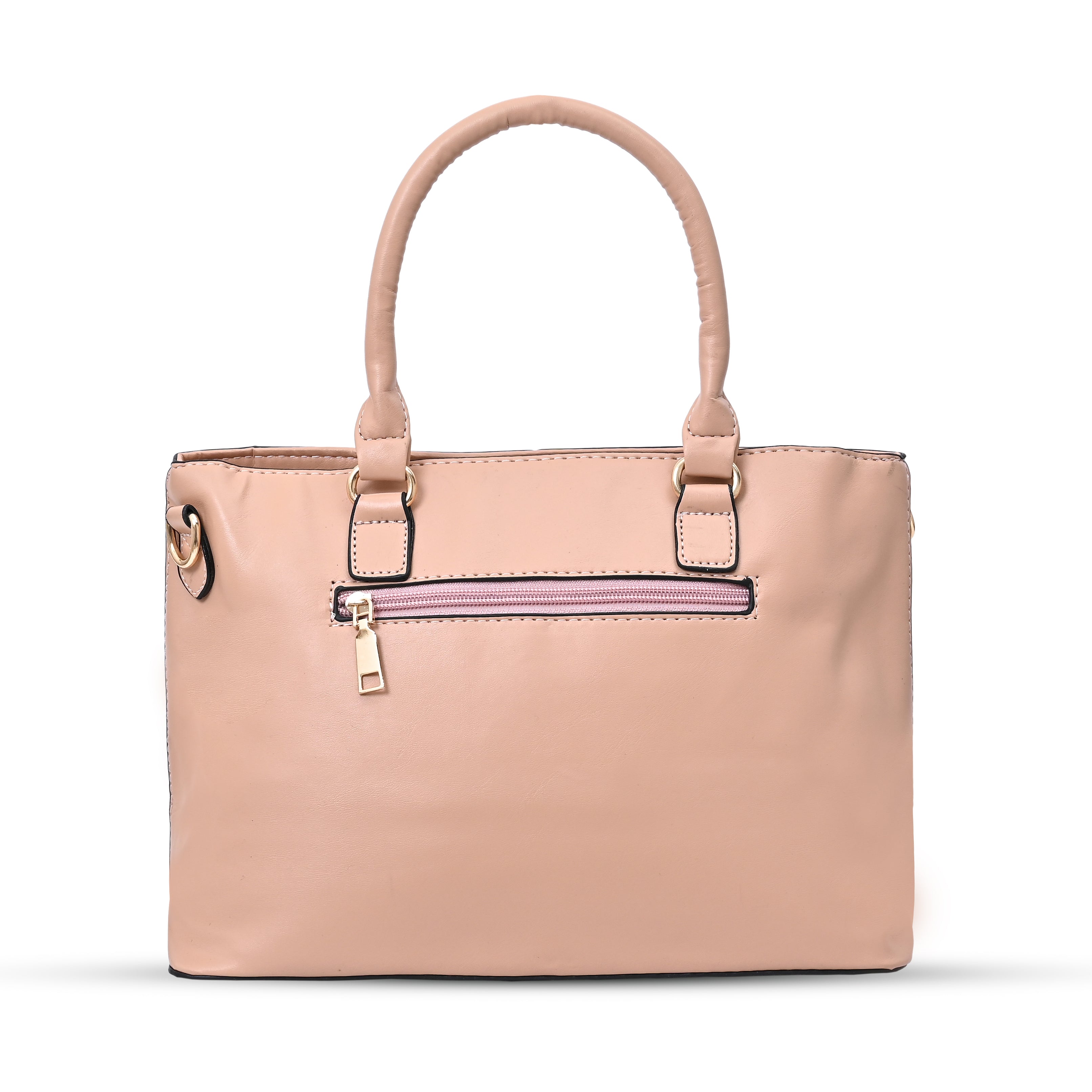 QIARRA Peach Luxe Artificial Leather Premium Textured Shoulder Bag / Handbag with Detachable Slings VB8068