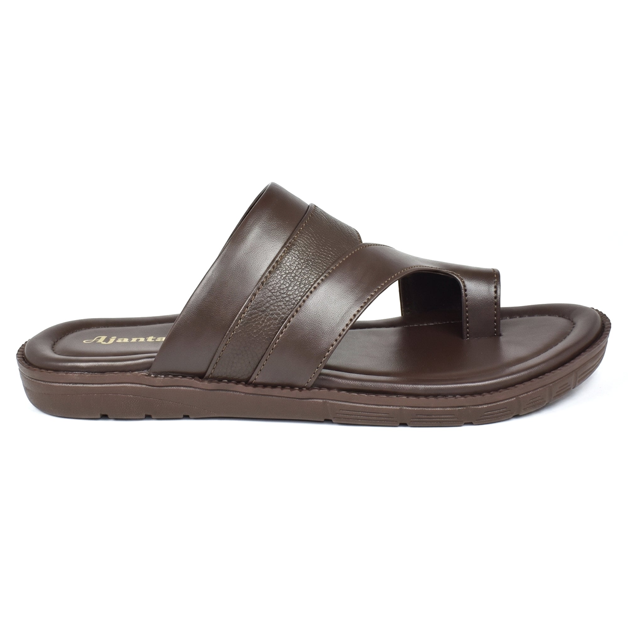 AJANTA Men Stylish Comfort Sandals | Soft Cushion | All-Day Comfort (Brown)