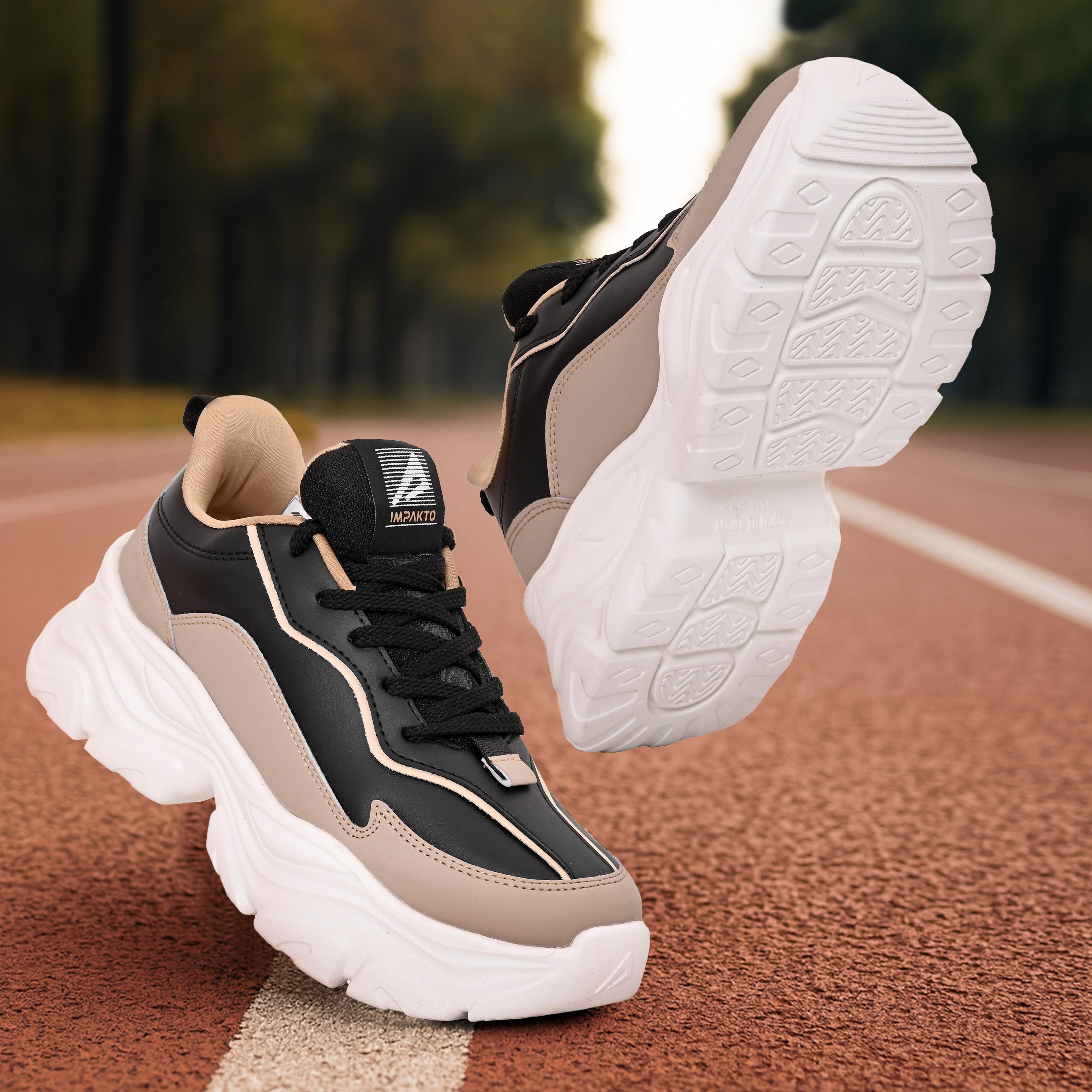 Impakto Chunky Kongfu Women's Beige Sneaker - AS4101