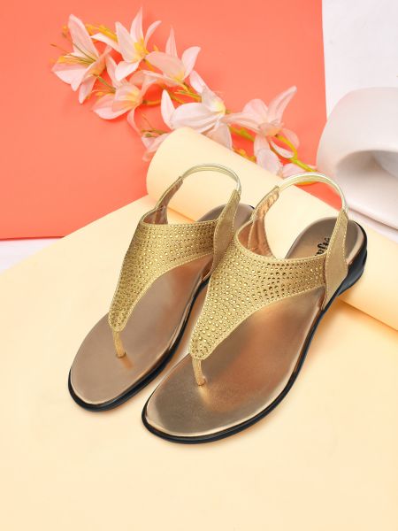 Ladies flat sandal hot sale