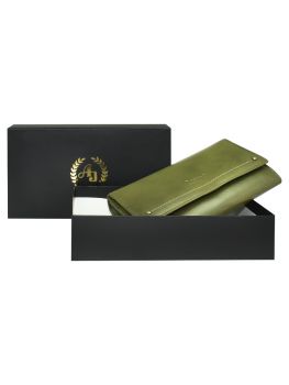 Ajanta Women Trendy Green Genuine Leather Wallet LW5004