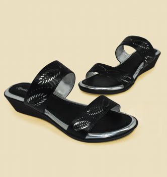 Ajanta Women Black Heel Sandal ML0830