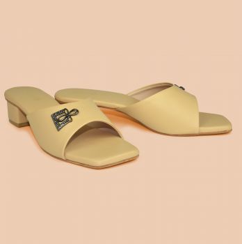 Qiarra Women Beige Heel Sandal ML0841