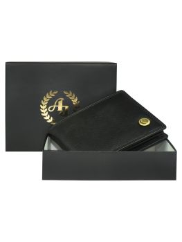 Ajanta Men Black Bi-Fold Leather Wallet MW5003