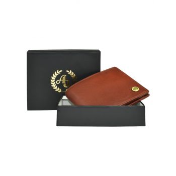 Ajanta Men Cognac Bi-Fold Leather Wallet MW5005