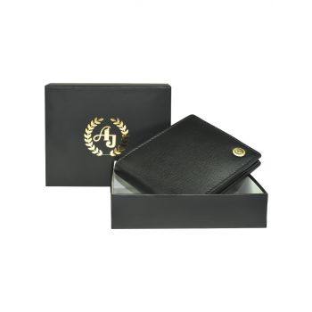 Ajanta Men Black Bi-Fold Leather Wallet MW5006