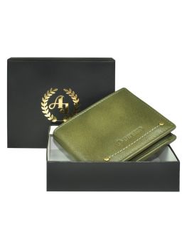 Ajanta Men Green Bi-Fold Leather Wallet MW5008