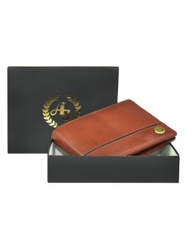 Ajanta Men Cognac Bi-Fold Leather Wallet MW5010